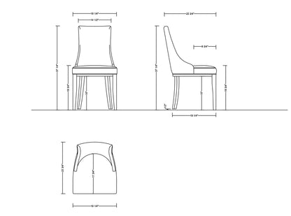 Manhattan Comfort 6-Piece Shubert Dining Chair Set