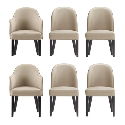 Manhattan Comfort 6-Piece Hillman Dining Chair and Arm Chair
