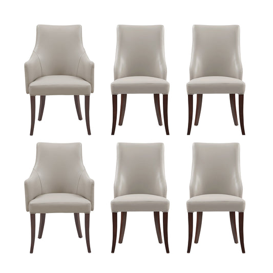 Manhattan Comfort 6-Piece Connie Dining Chair and Arm Chair