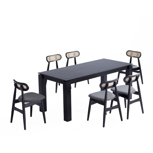Manhattan Comfort 7-Piece Colbert and Rockaway Dining