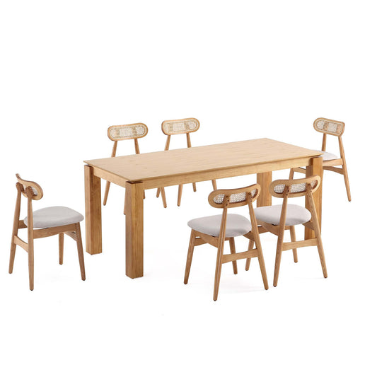 Manhattan Comfort 7-Piece Colbert and Rockaway Dining