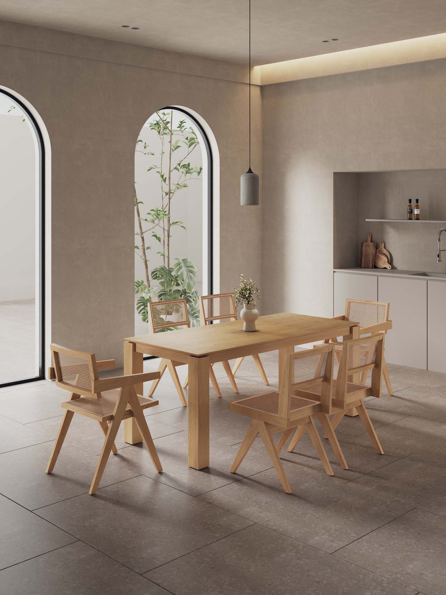 Manhattan Comfort 7-Piece Hamlet and Rockaway Dining