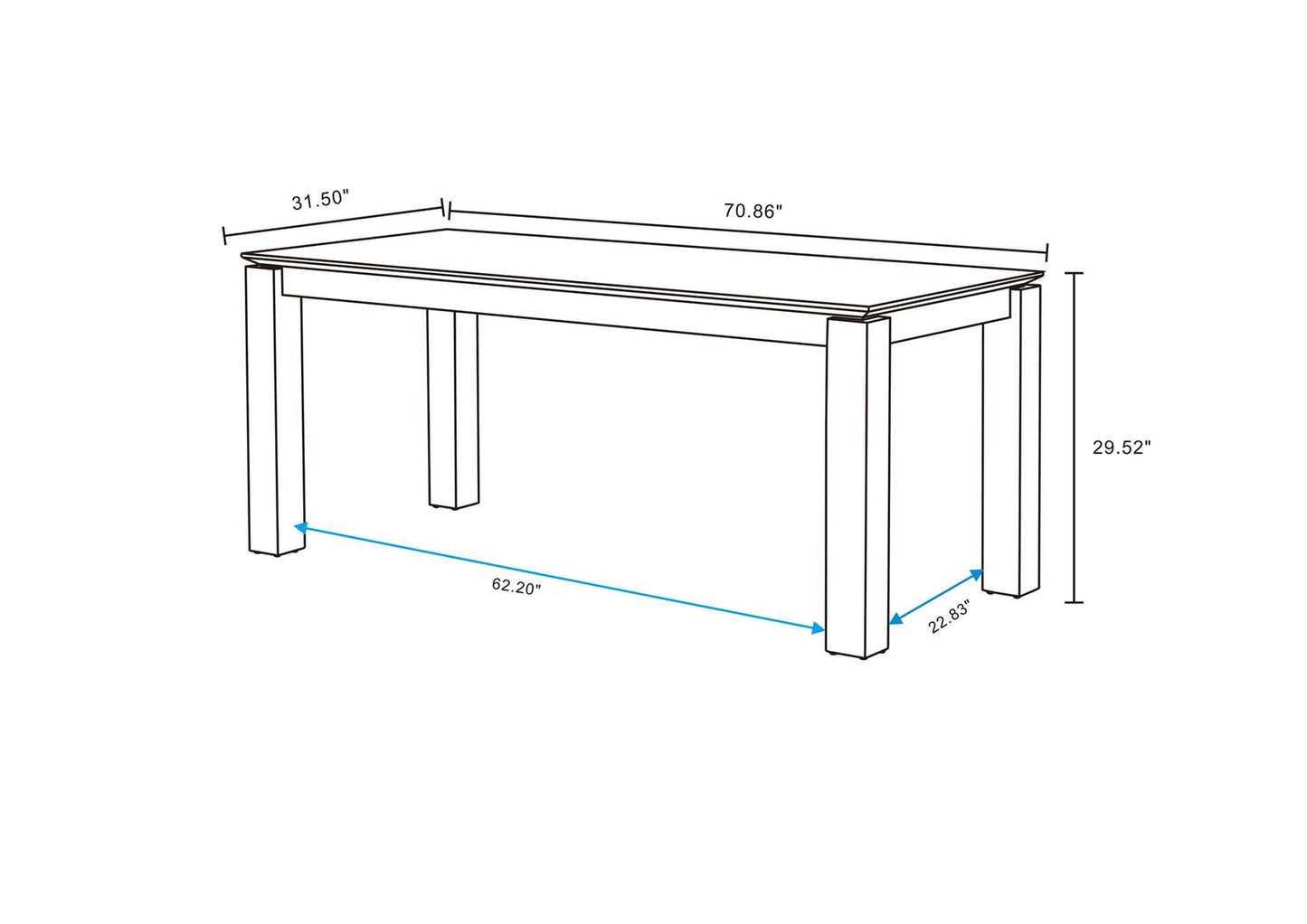 Manhattan Comfort 7-Piece Hamlet and Rockaway Dining