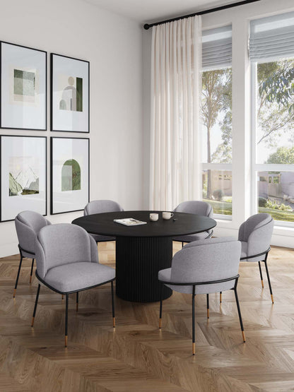 Manhattan Comfort 7-Piece Flor and Hathaway Dining