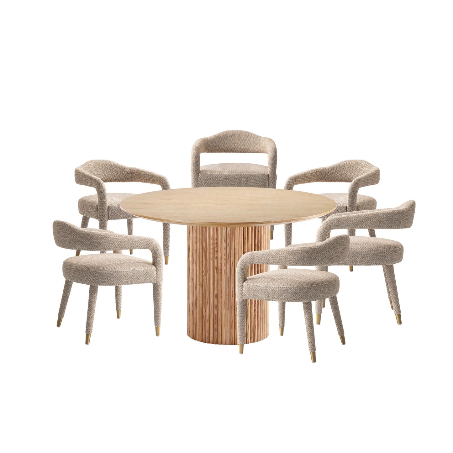 Manhattan Comfort 7-Piece Aspen and Hathaway Dining