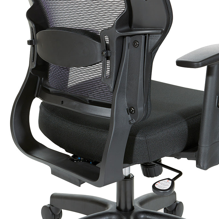 24/7 Breathable Mesh Manager’s Chair with Memory Foam Mesh
Seat, Adjustable Lumbar Support, Adjustable Arms and Black Nylon Base. 24/7 High
Intensity Use Chair