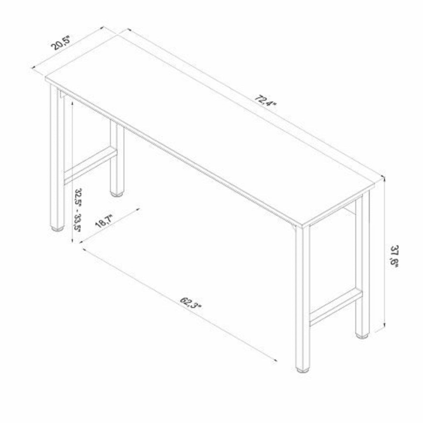 Manhattan Comfort Fortress Garage Table