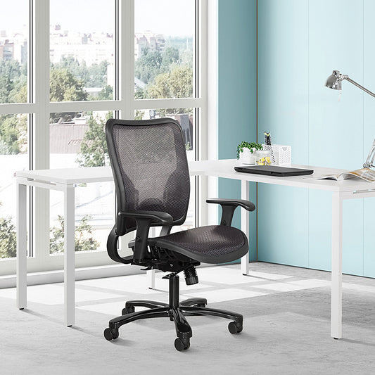 Air Grid® Seat and Back Ergonomic Chair with Height-Adjustable Lumbar
Support, 2-Way Adjustable Arms and Industrial Steel Finish Base