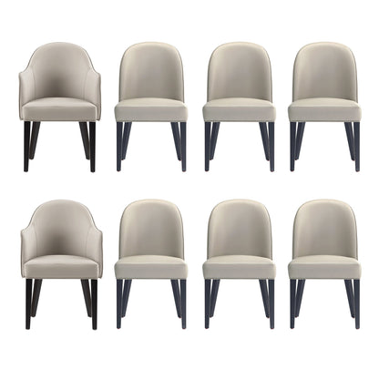 Manhattan Comfort 8-Piece Hillman Dining Chair and Arm Chair