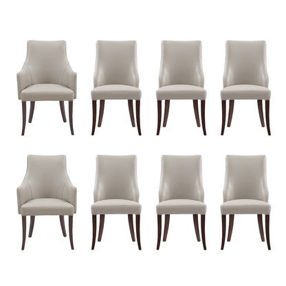 Manhattan Comfort 8-Piece Connie Dining Chair and Arm Chair
