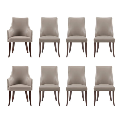 Manhattan Comfort 8-Piece Connie Dining Chair and Arm Chair