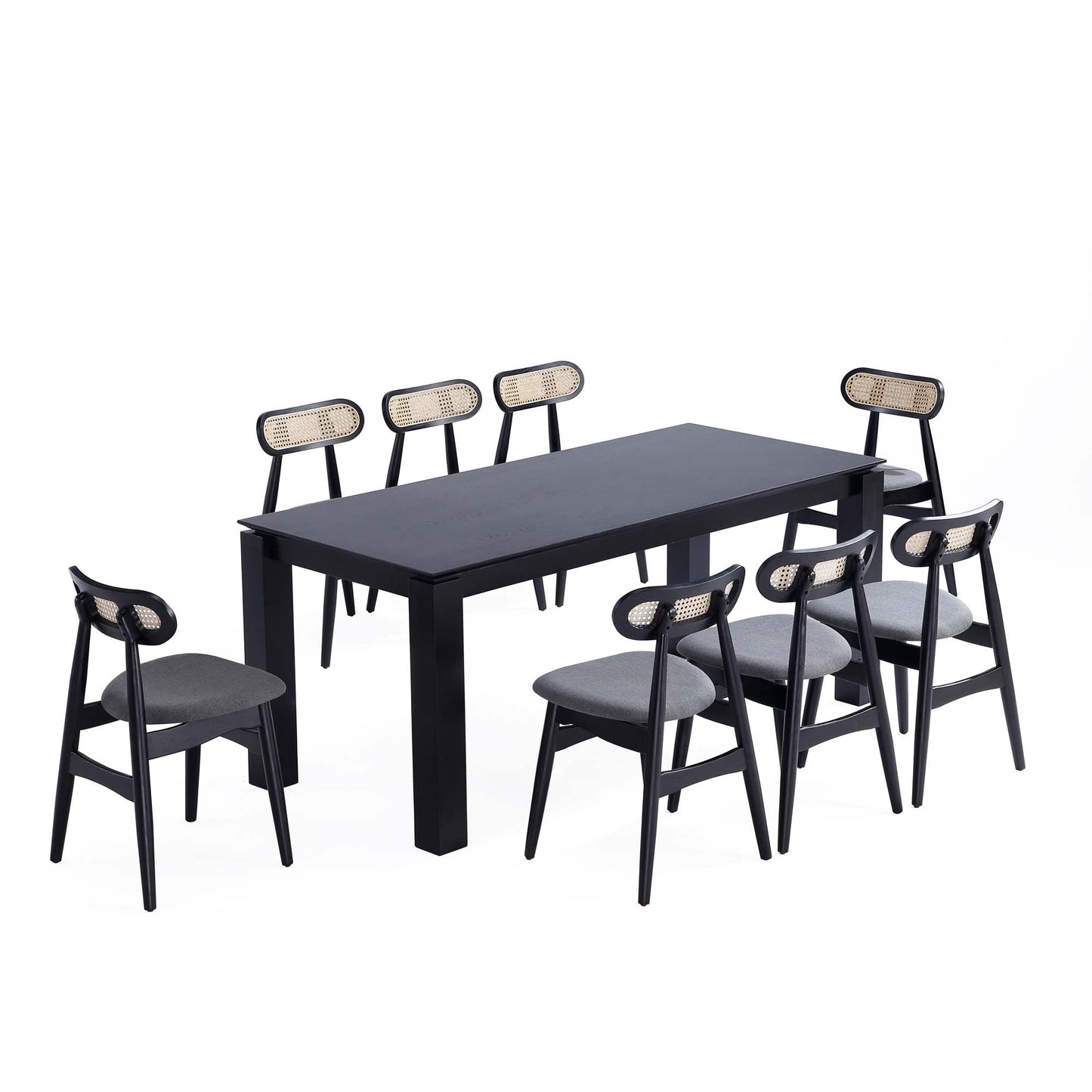 Manhattan Comfort 9-Piece Colbert and Rockaway Dining