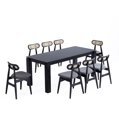 Manhattan Comfort 9-Piece Colbert and Rockaway Dining