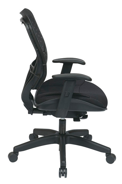 Self Adjusting Raven SpaceFlex® Back and Raven Mesh SeatManager’s Chair with Adjustable Arms