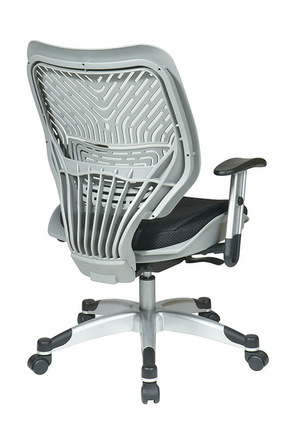 Self Adjusting Cosmo SpaceFlex® Back and Raven Mesh Seat
Manager’s Chair with Adjustable Arms and Platinum Finish Base