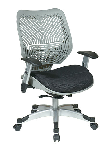 Self Adjusting Cosmo SpaceFlex® Back and Raven Mesh Seat
Manager’s Chair with Adjustable Arms and Platinum Finish Base