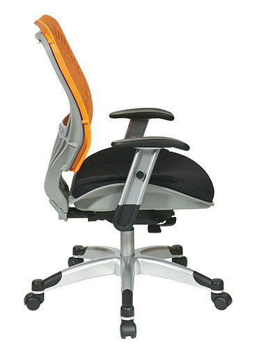 Self Adjusting Cosmo SpaceFlex® Back and Raven Mesh Seat
Manager’s Chair with Adjustable Arms and Platinum Finish Base