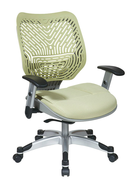 Self Adjusting Kiwi SpaceFlex® Back and Kiwi Mesh Seat Manager’s
Chair with Adjustable Arms and Platinum Finish Base