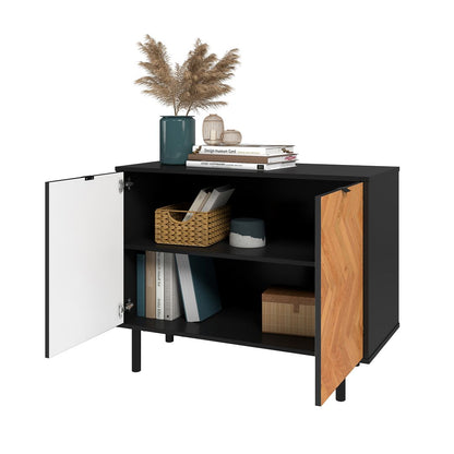 Manhattan Comfort Mid-Century Modern Liam Accent Cabinet with 2 Shelves