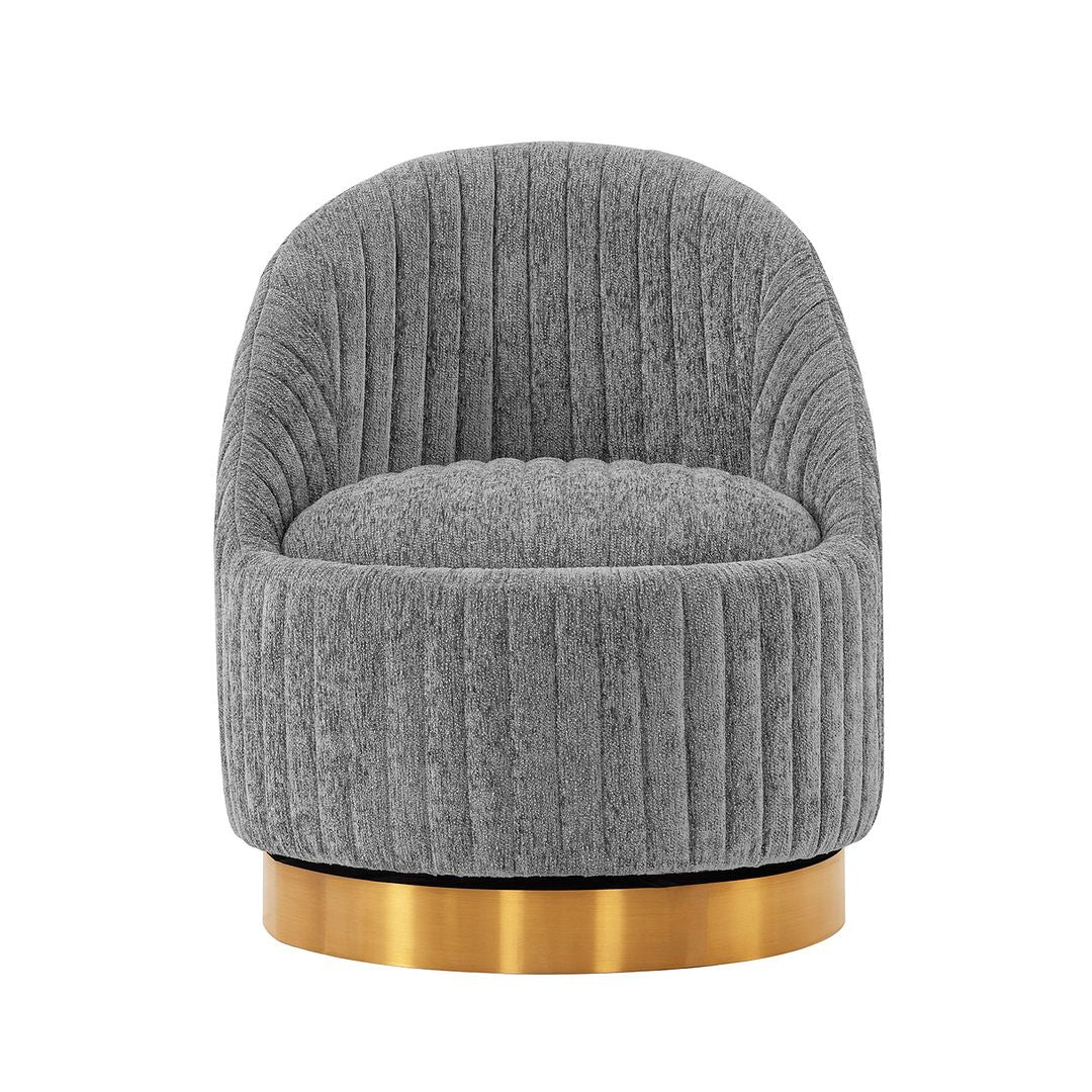 Manhattan Comfort Modern Leela Swivel Chenille Accent Chair