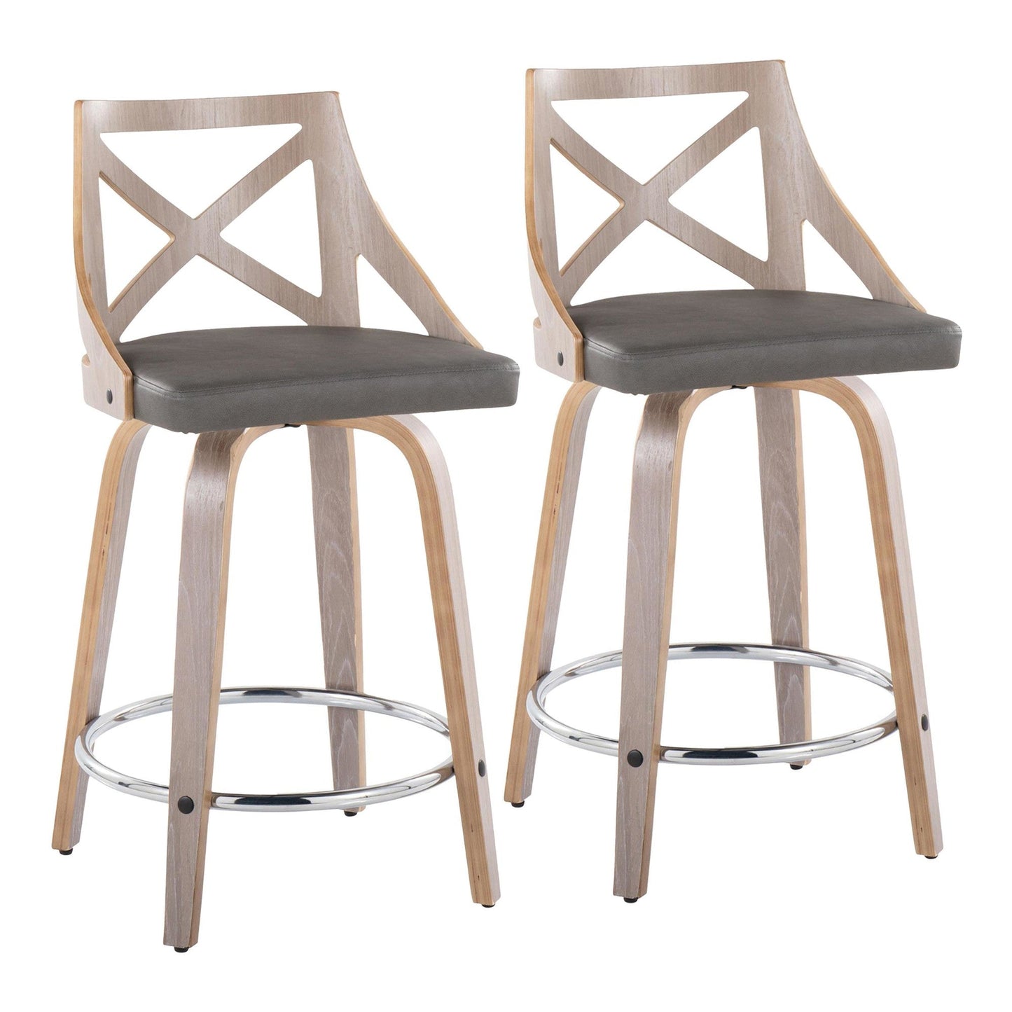 Majestic Office Furniture 24" Fixed-Height Counter Stool - Set of 2
