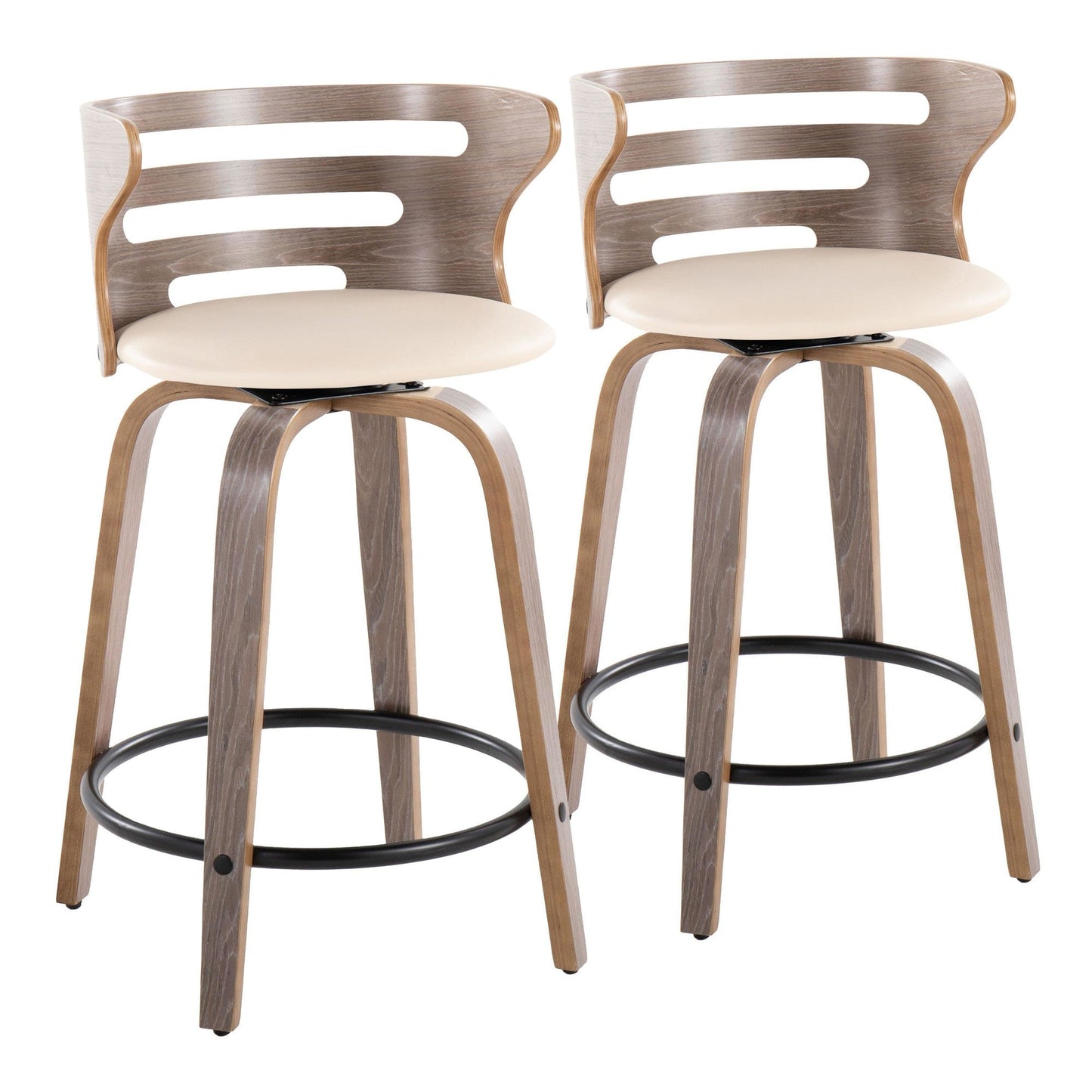 Majestic Office Furniture 24" Fixed-Height Counter Stool - Set of 2