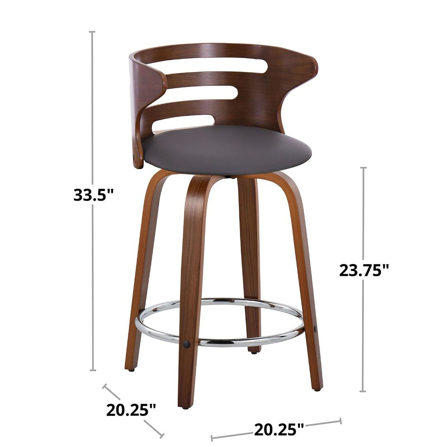 Majestic Office Furniture 24" Fixed-Height Counter Stool - Set of 2