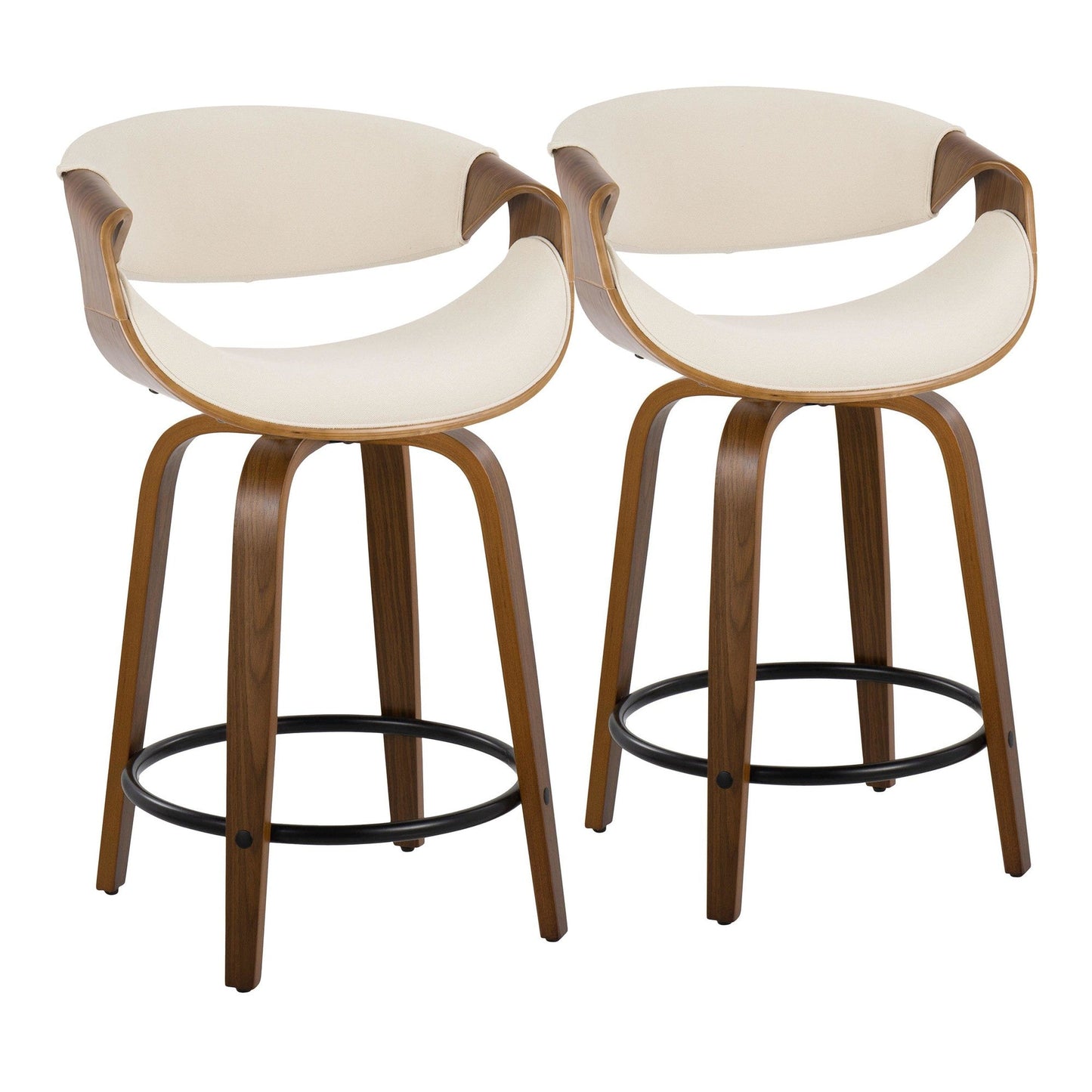 Majestic Office Furniture 24" Fixed-Height Counter Stool - Set of 2