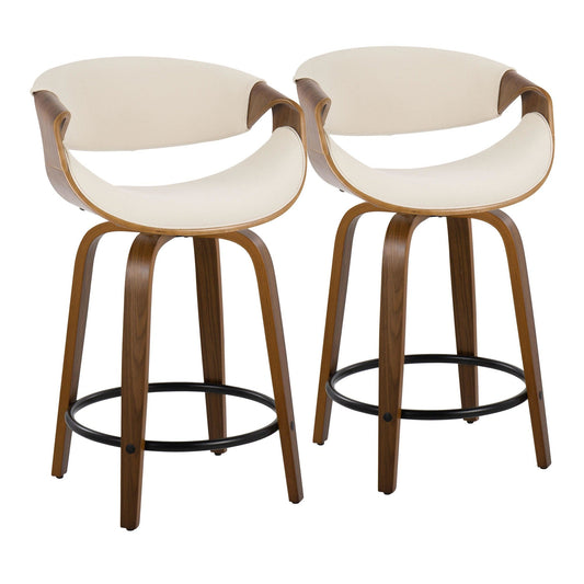 Majestic Office Furniture 24" Fixed-Height Counter Stool - Set of 2