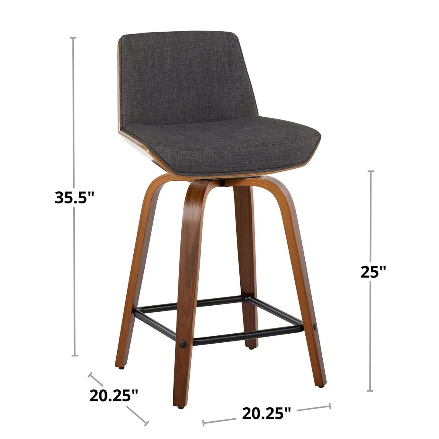 Majestic Office Furniture 24" Fixed-Height Counter Stool - Set of 2