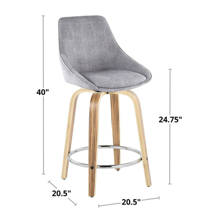 Majestic Office Furniture 24" Fixed-Height Counter Stool - Set of 2