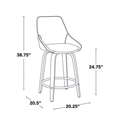 Majestic Office Furniture 24" Fixed-Height Counter Stool - Set of 2