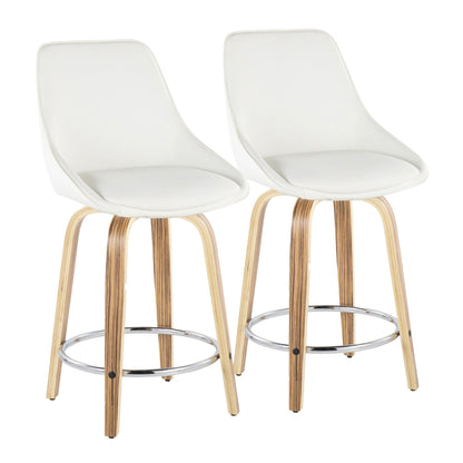 Majestic Office Furniture 24" Fixed-Height Counter Stool - Set of 2