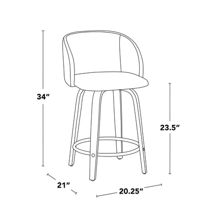 Majestic Office Furniture 24" Fixed-Height Counter Stool - Set of 2