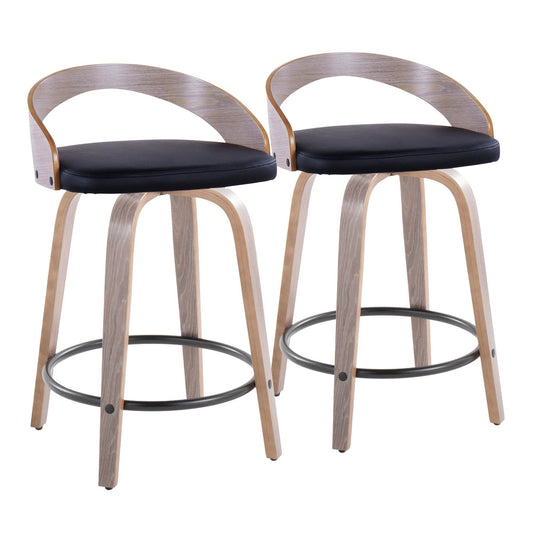 Majestic Office Furniture 24" Fixed-Height Counter Stool - Set of 2