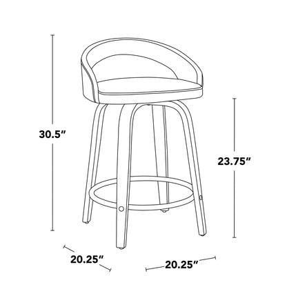 Majestic Office Furniture Upholstered 24" Fixed-Height Counter Stool - Set of 2