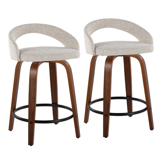 Majestic Office Furniture Upholstered 24" Fixed-Height Counter Stool - Set of 2