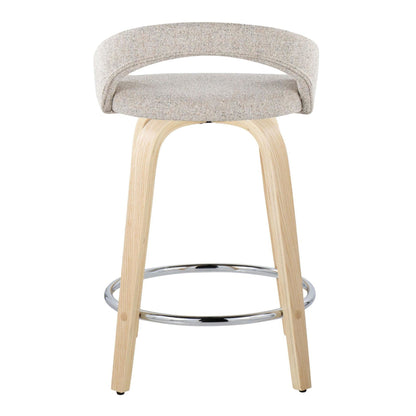 Majestic Office Furniture Upholstered 24" Fixed-Height Counter Stool - Set of 2