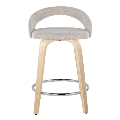 Majestic Office Furniture Upholstered 24" Fixed-Height Counter Stool - Set of 2