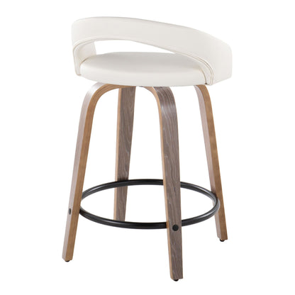Majestic Office Furniture Upholstered 24" Fixed-Height Counter Stool - Set of 2