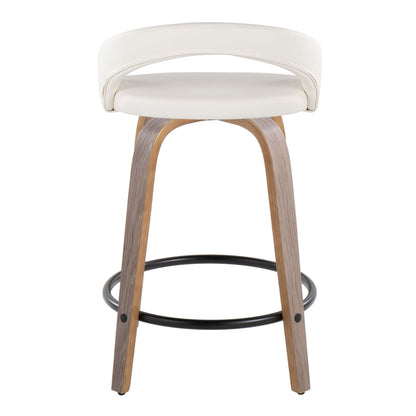 Majestic Office Furniture Upholstered 24" Fixed-Height Counter Stool - Set of 2