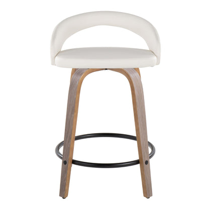 Majestic Office Furniture Upholstered 24" Fixed-Height Counter Stool - Set of 2