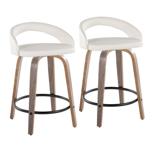 Majestic Office Furniture Upholstered 24" Fixed-Height Counter Stool - Set of 2