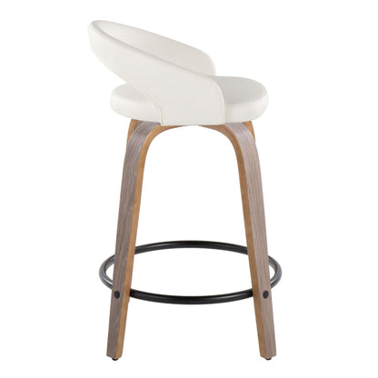 Majestic Office Furniture Upholstered 24" Fixed-Height Counter Stool - Set of 2