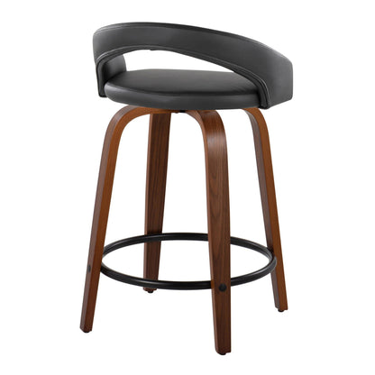Majestic Office Furniture Upholstered 24" Fixed-Height Counter Stool - Set of 2