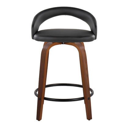 Majestic Office Furniture Upholstered 24" Fixed-Height Counter Stool - Set of 2
