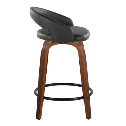 Majestic Office Furniture Upholstered 24" Fixed-Height Counter Stool - Set of 2