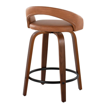 Majestic Office Furniture Upholstered 24" Fixed-Height Counter Stool - Set of 2