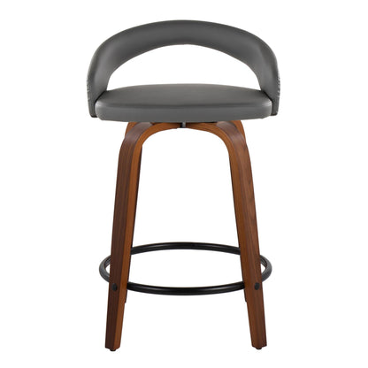 Majestic Office Furniture Upholstered 24" Fixed-Height Counter Stool - Set of 2