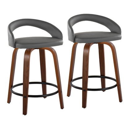 Majestic Office Furniture Upholstered 24" Fixed-Height Counter Stool - Set of 2